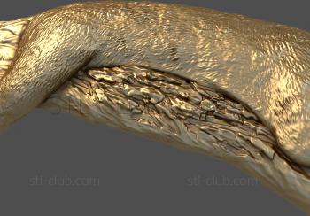 3D model Sleeping leopard (STL)